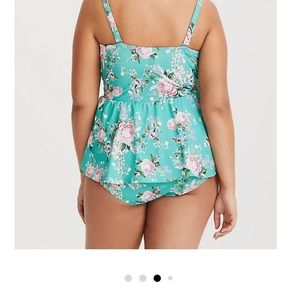 torrid Swim - Torrid Mint Floral Push Up Demi Skater Swimsuit torrid Swim - Torrid Mint Floral Push Up Demi Skater Swimsuit